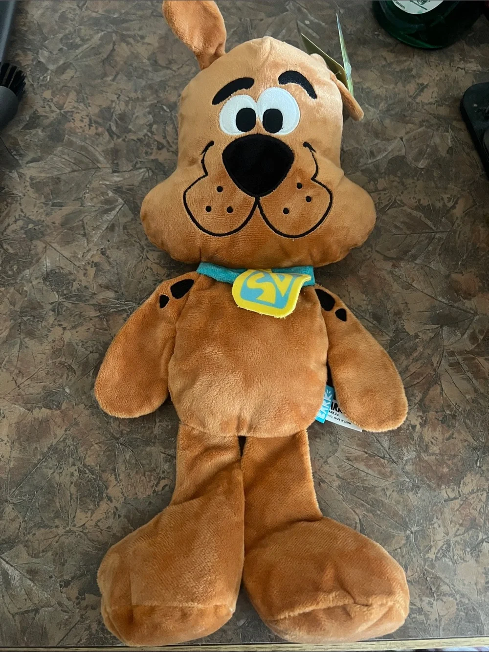 Scooby-Doo Plush Dog Toy - Brown with Teal Collar